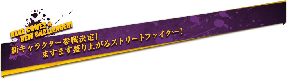 新キャラクター参戦決定！ますます盛り上がるストリートファイター！